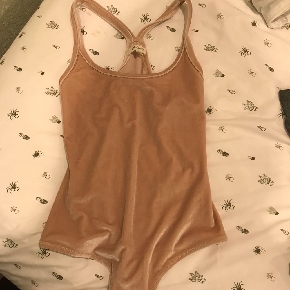 Velvet racer back bodysuit